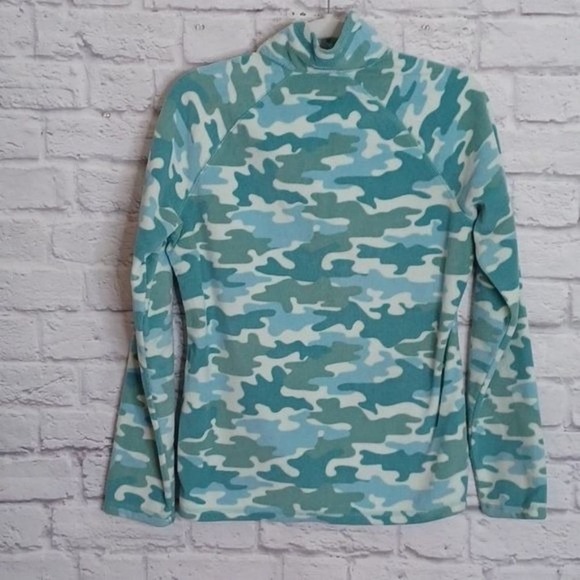 Eddie Bauer M Camo Fleece Pullover Quarter Zip Medium - Picture 7 of 7